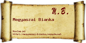 Megyaszai Bianka névjegykártya